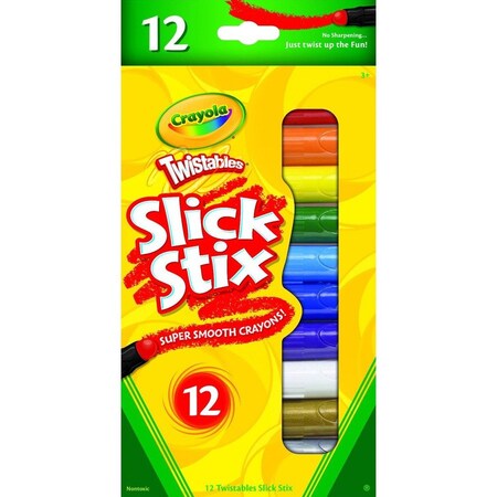 Crayola Crayons, Twistable, 12/ST, Assorted PK CYO529512